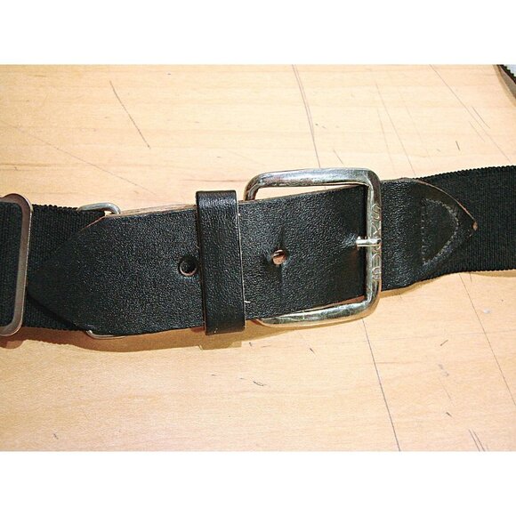 Bucks Belt Unisex Adults Black Leather Metal Buckle Adjustable Stretch Sz XS-XL - Picture 9 of 9